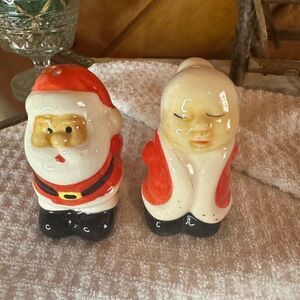 Santa and Snowman Salt and Pepper Shakers